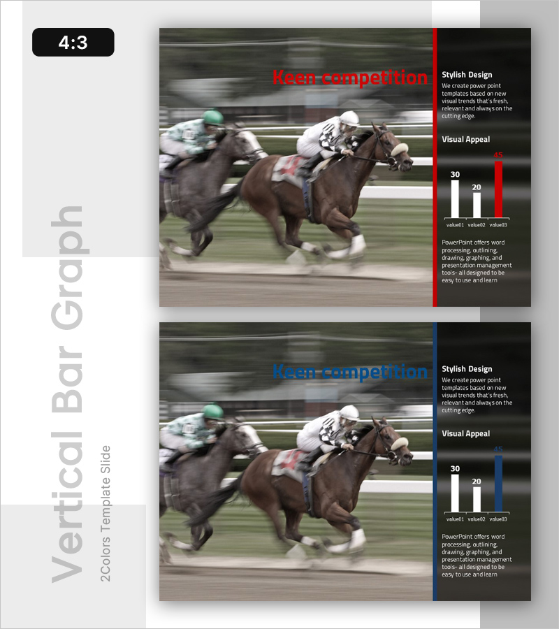 경쟁우위 분석 막대그래프 – 시장 경쟁을 강조한 시각화