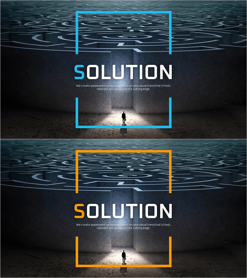 해결책 제시 템플릿 표지 – 독창적 디자인과 전문성