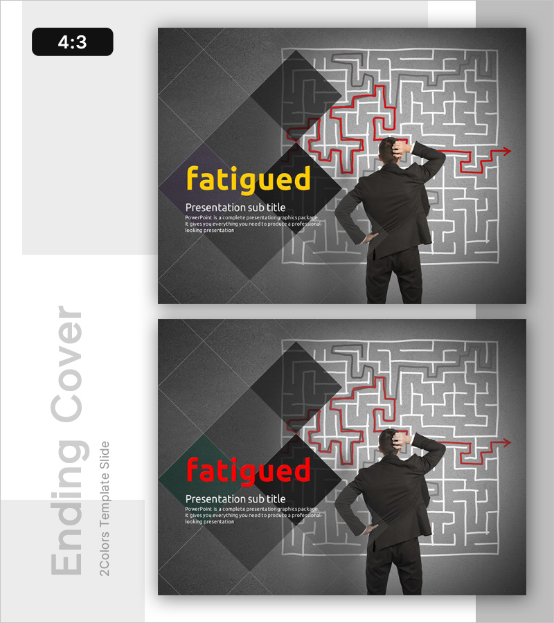 업무 스트레스 주제 템플릿 엔딩 표지