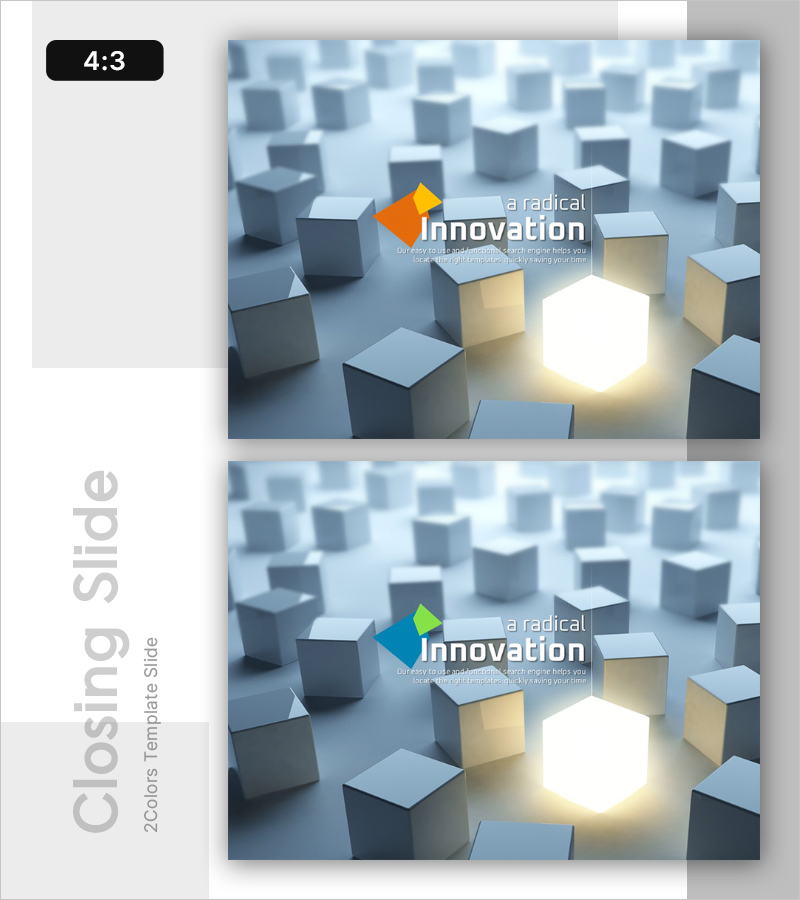 혁신적인 아이디어 템플릿 엔딩 표지