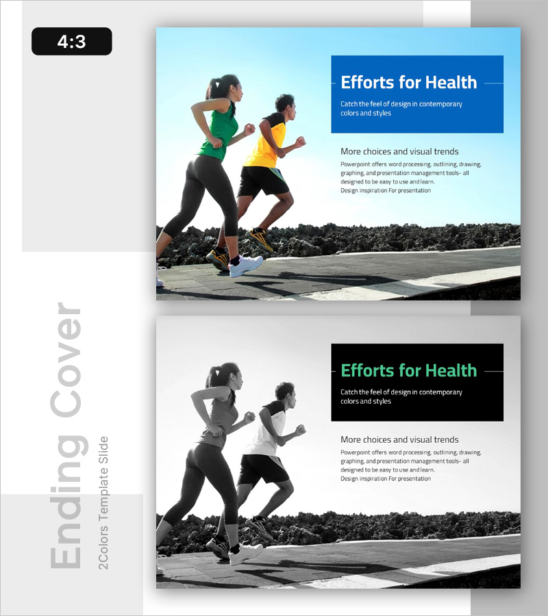 건강을 위한 노력 – 인트로 슬라이드