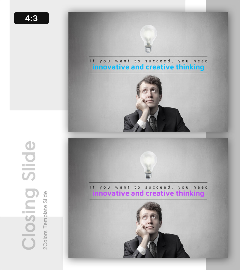 아이디어 템플릿 엔딩 표지 – 창의성과 혁신