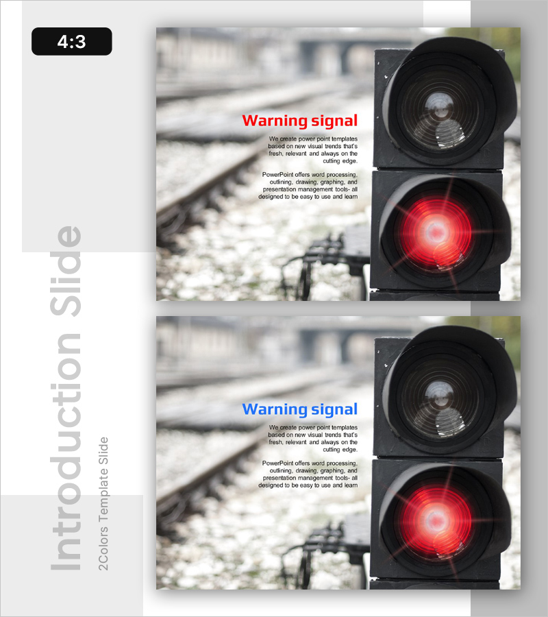 경고 신호를 강조한 제품 발표 슬라이드