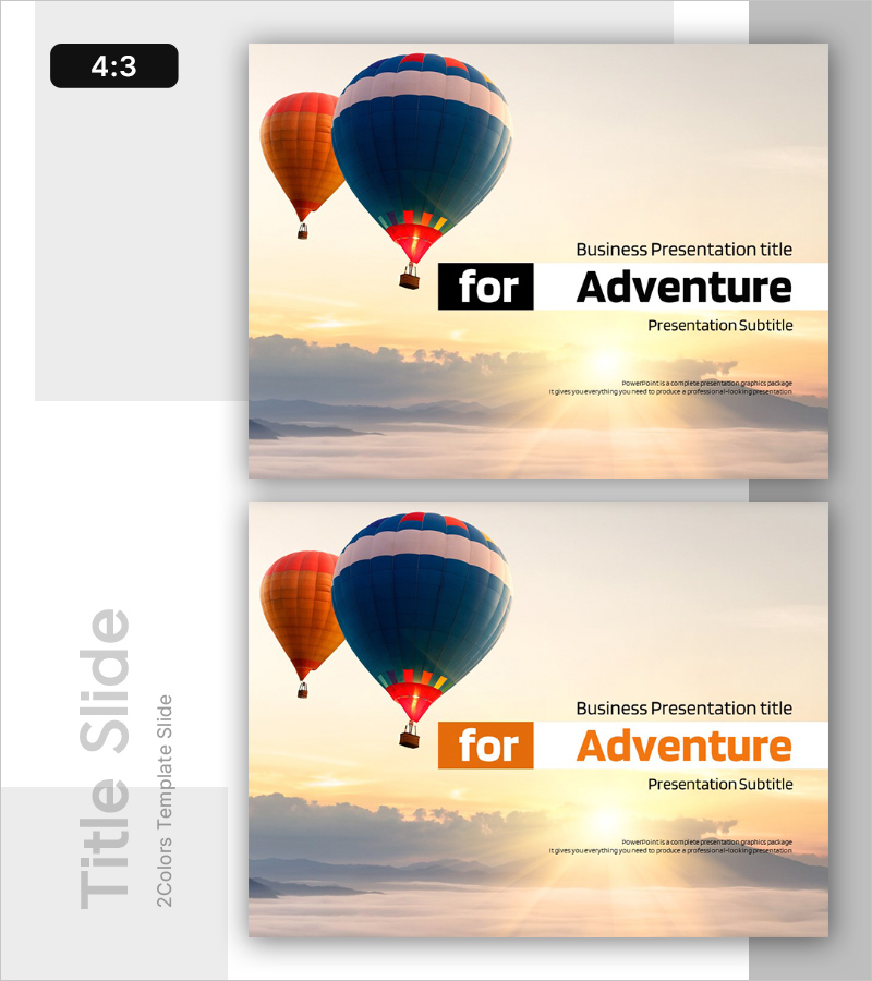 모험 템플릿 표지 - 비즈니스 프레젠테이션을 위한