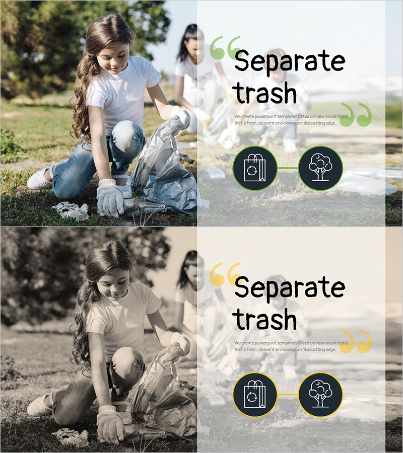 쓰레기 분리수거 슬라이드 – 환경 보호와 지속 가능성