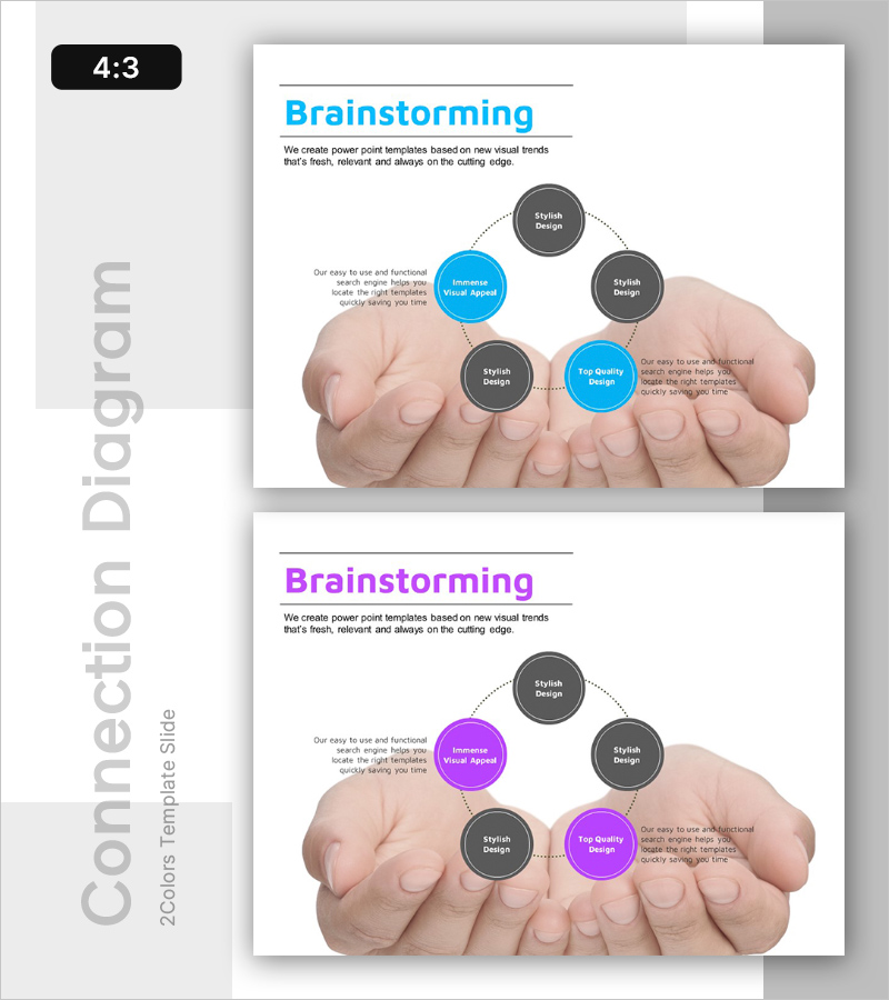 브레인스토밍 연결 다이어그램 – 비즈니스 아이디어 연결
