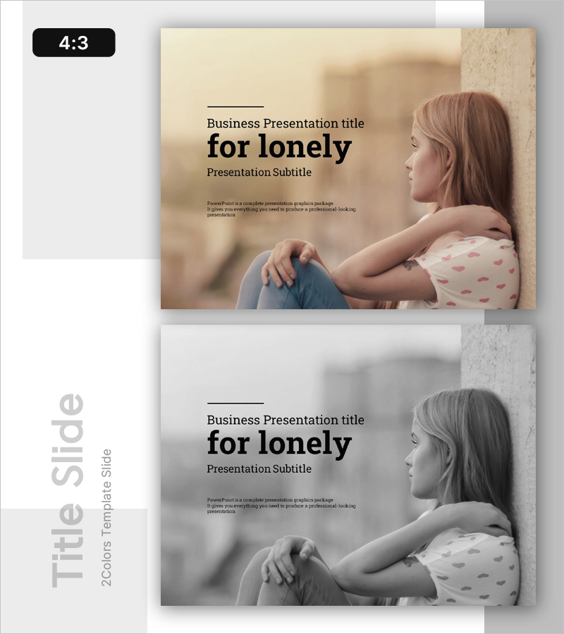 고독한 템플릿 표지 – 어두운 멜랑콜리