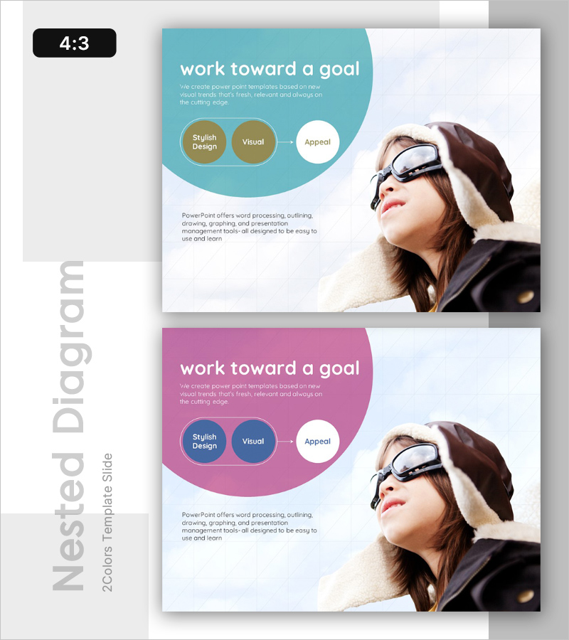 비주얼 중심의 현대적 프레젠테이션 템플릿 - 목표를 향해 나아가다
