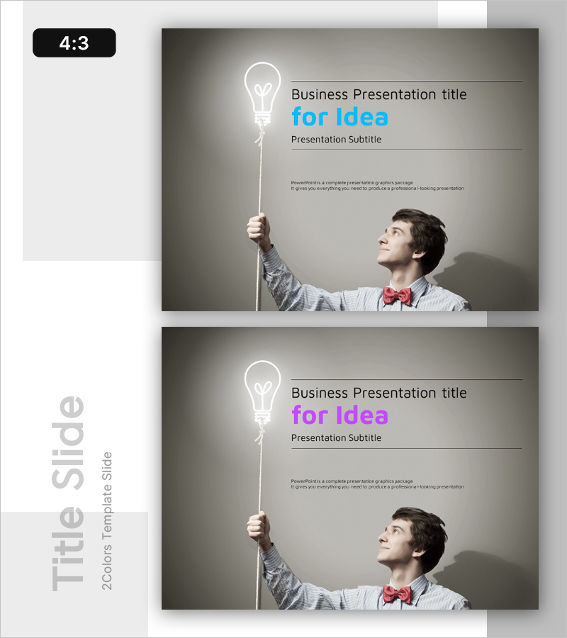 아이디어 템플릿 표지 – 영감을 주는 비즈니스 프레젠테이션