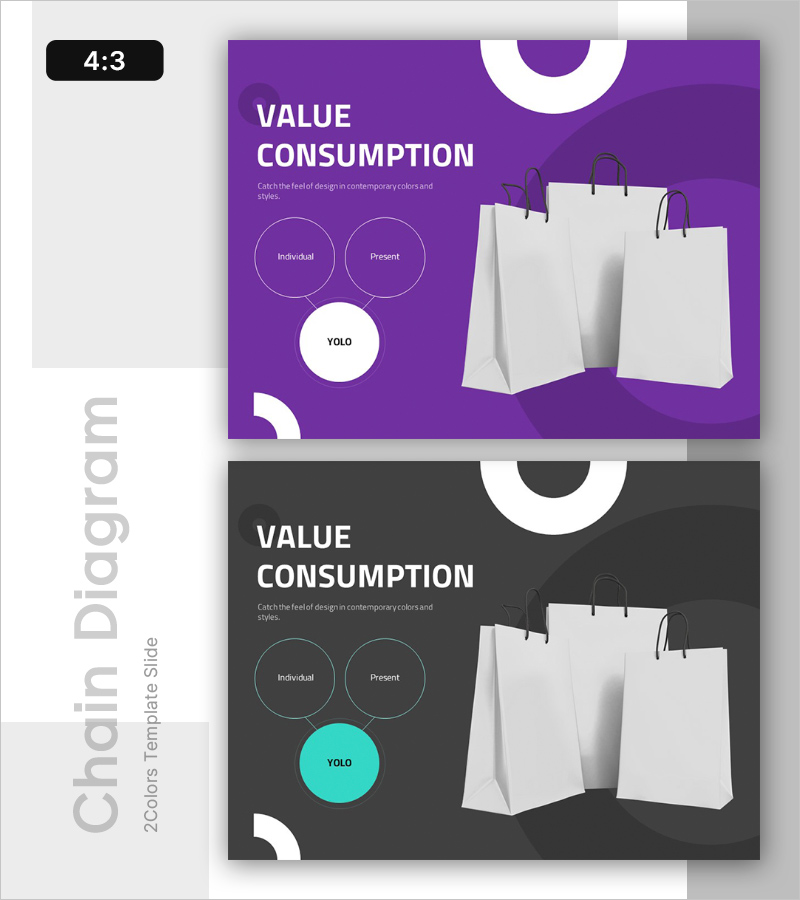 가치있는 소비 상품 소개 및 다이어그램 슬라이드