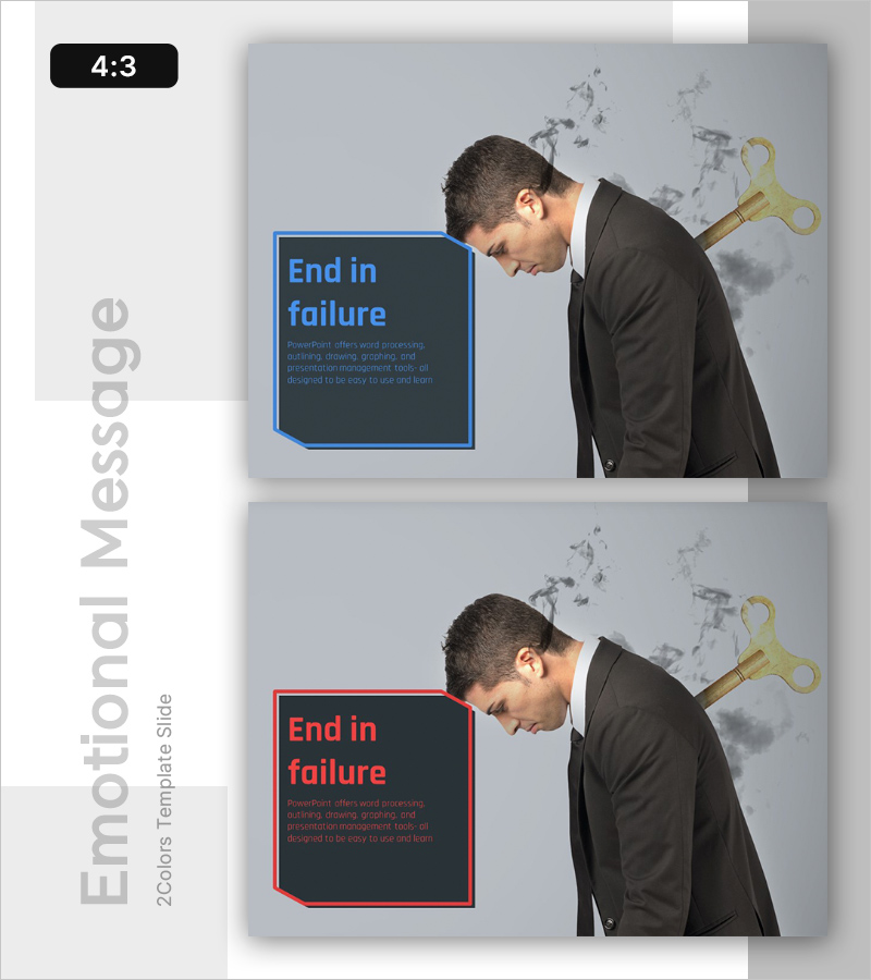 실패로 끝나다 – 걱정과 불안의 비주얼 슬라이드