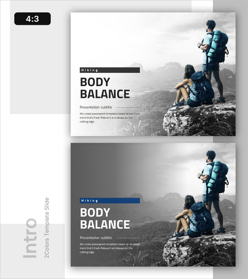 신체 균형 템플릿 인트로 – 인상적인 시작