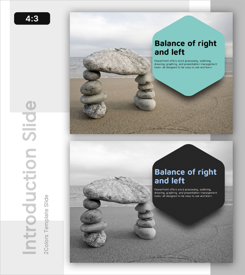 육각형 패턴 인트로 슬라이드