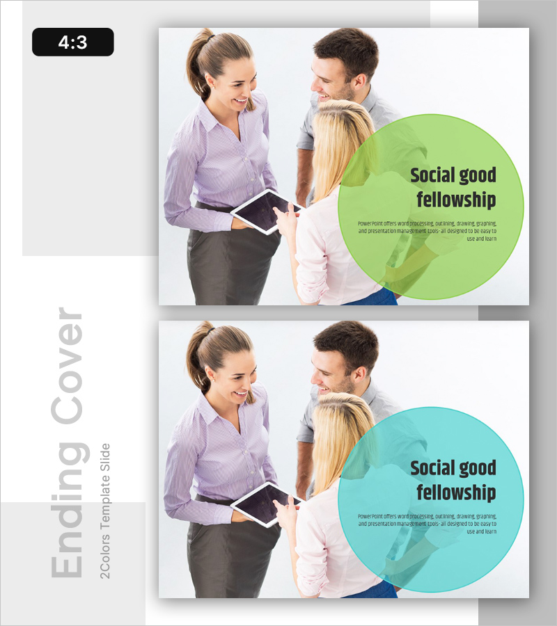 협력의 시작 템플릿 엔딩 표지 – 긍정적인 연결