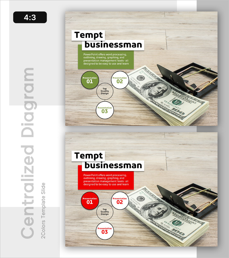 사업 소개를 위한 다이어그램 슬라이드 - 현혹되지 않는 방법