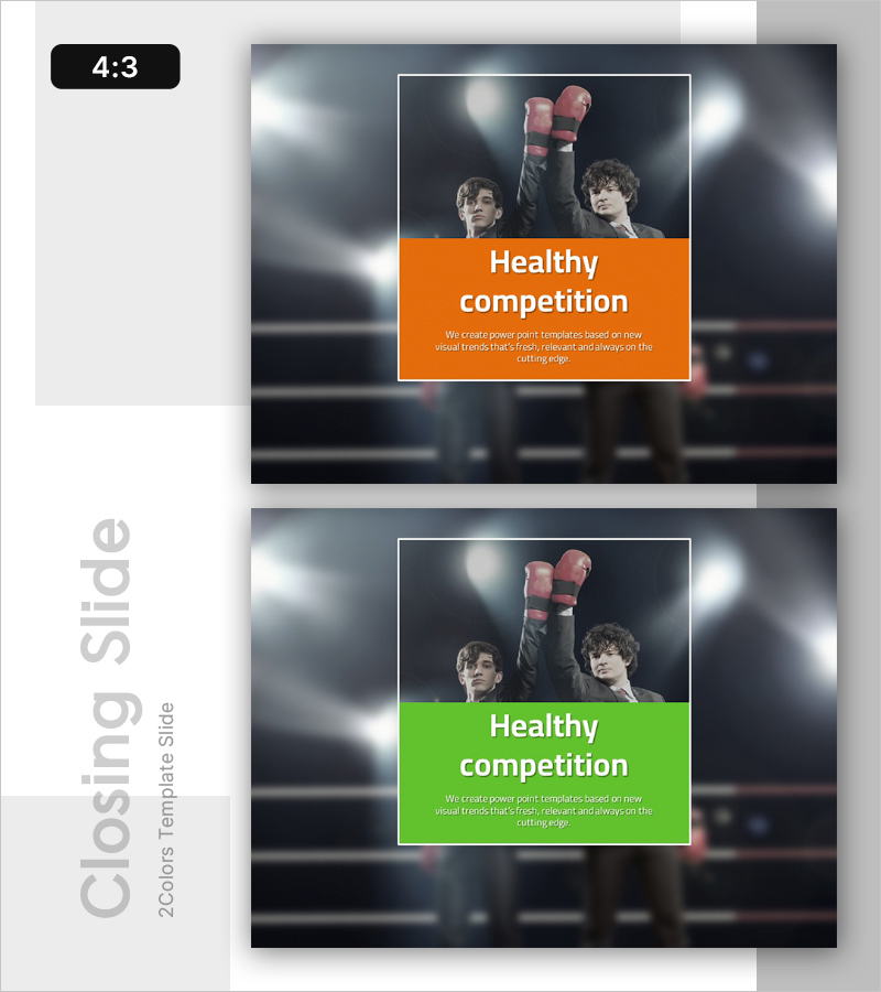 경쟁 사회 템플릿 엔딩 표지