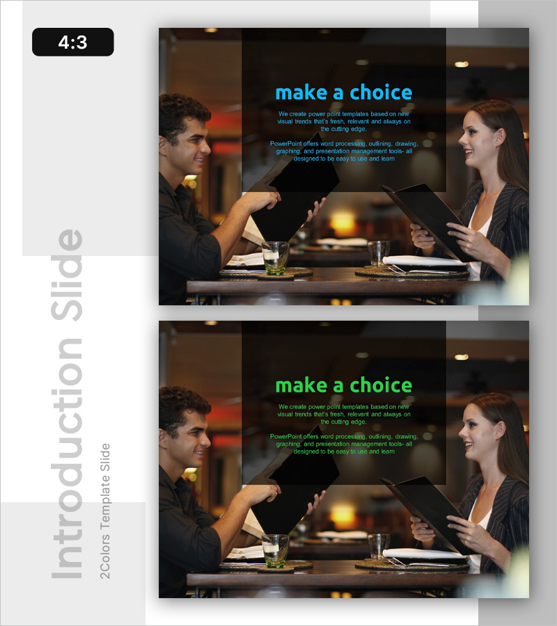 선택 템플릿 인트로 – 명확한 의사결정