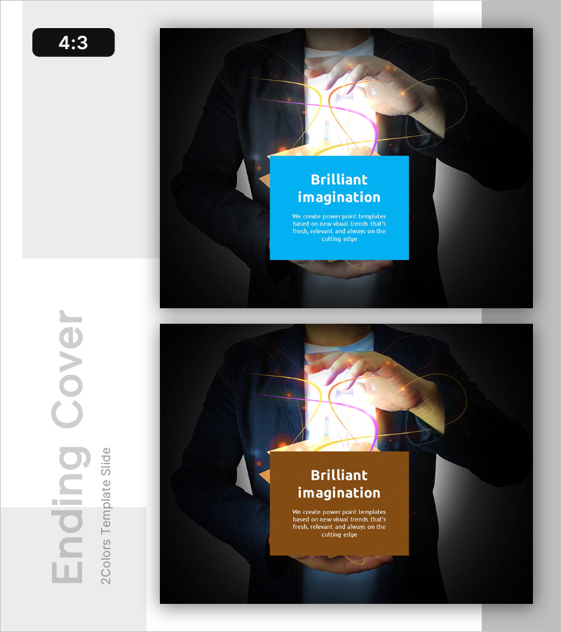 상상력을 자극하는 엔딩 표지 템플릿