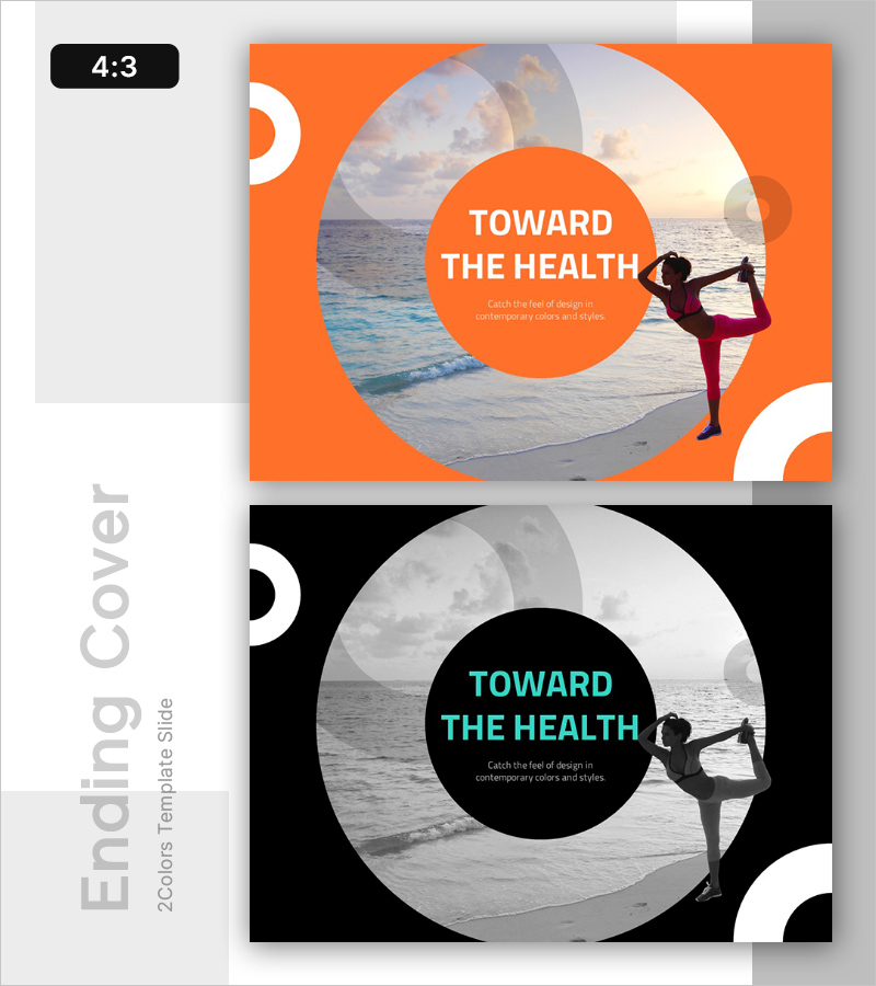 건강을 향해 – 현대적 디자인의 표지 슬라이드
