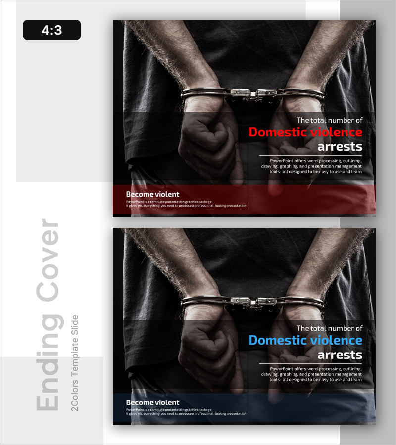 가정폭력 문제 분석 템플릿 엔딩 표지