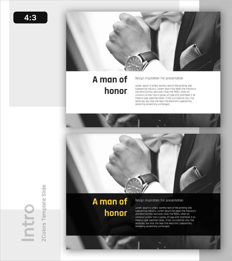 명예 템플릿 인트로 – 고급스러운 프레젠테이션 슬라이드