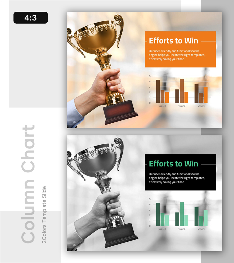 데이터 분석을 통한 시장 현황 슬라이드 - 승리하기 위한 노력