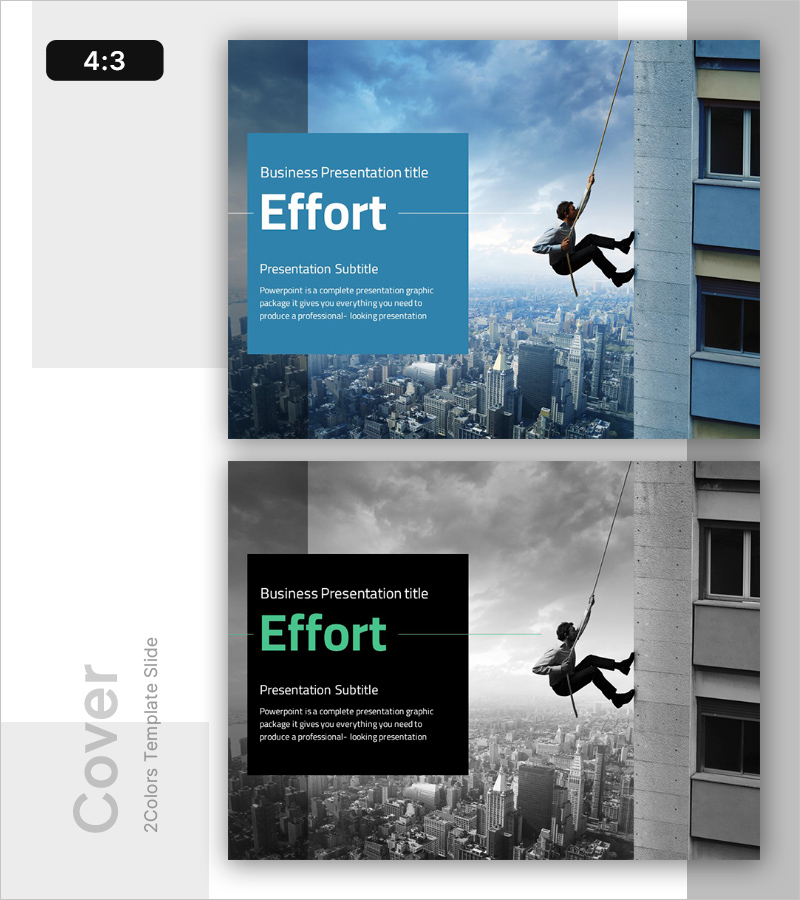 노력하는 과정 템플릿 표지 - 성공을 향한 도전