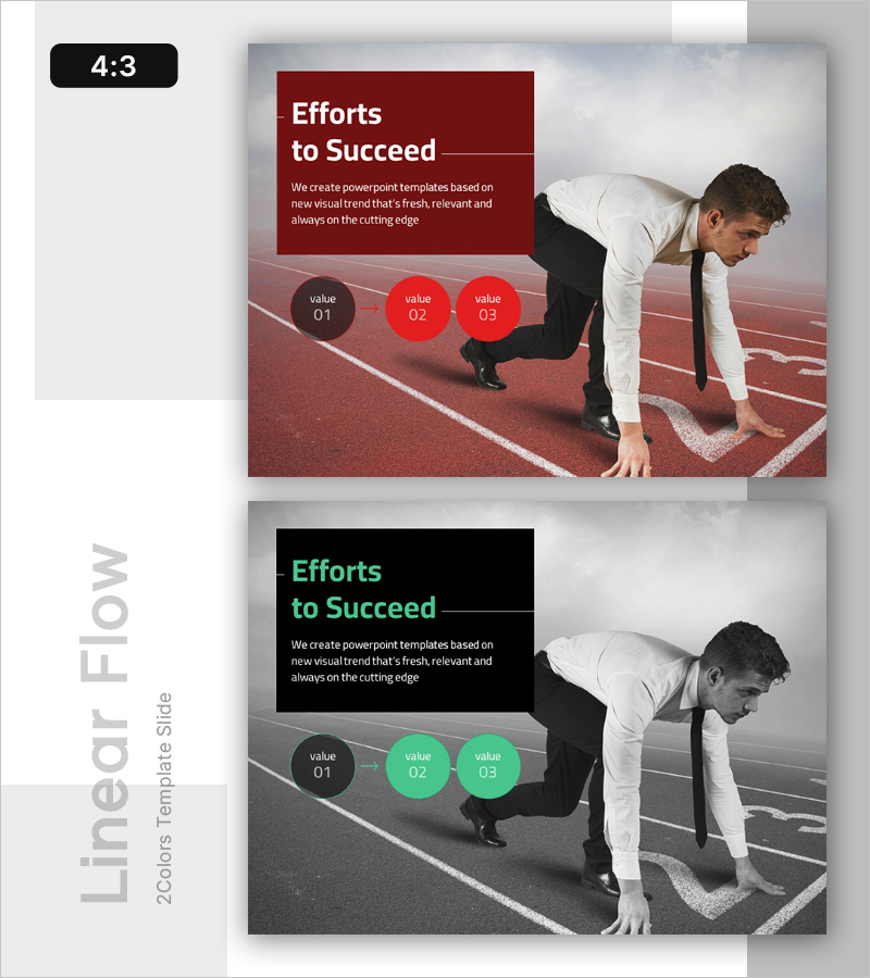 사업 전략 및 마케팅 계획을 강조하는 슬라이드 – 성공을 위한 노력