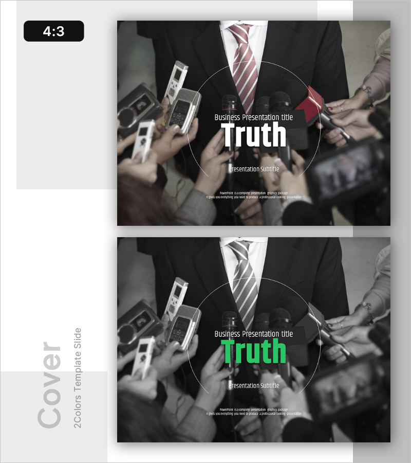 진실을 말하다 템플릿 표지 – 비즈니스 프레젠테이션