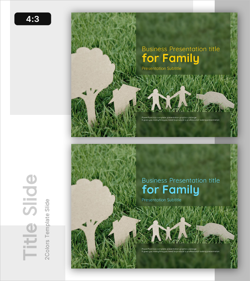 행복한 가족 템플릿 표지 – 친근한 프레젠테이션