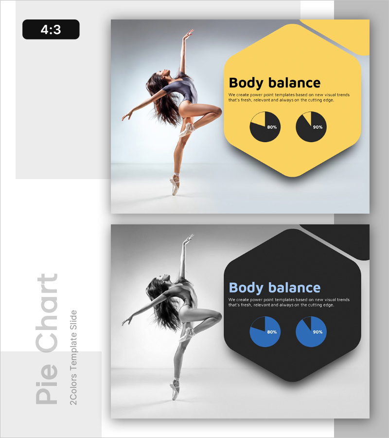 몸의 균형을 시각화한 데이터 슬라이드