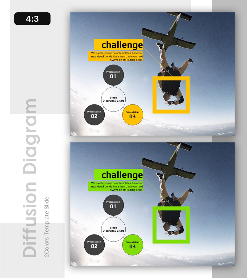도전과제 3가지 다이어그램 - 용기 있는 프레젠테이션