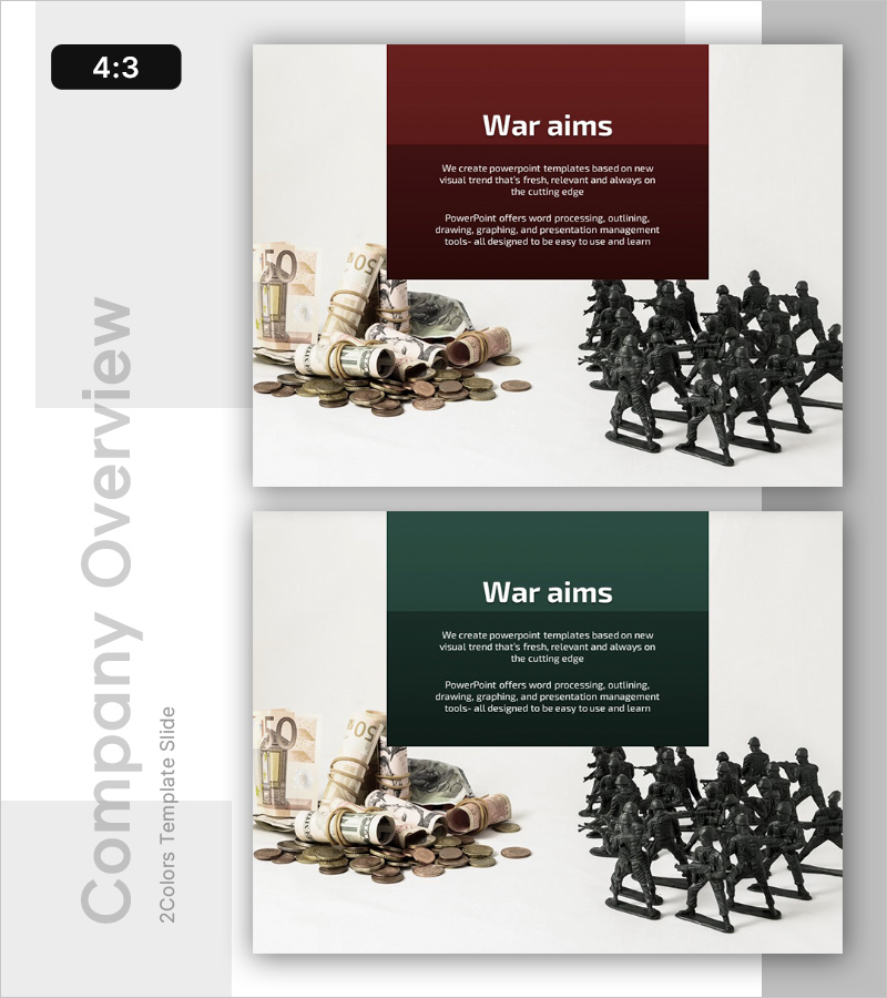 전쟁의 목적 – 전투의 효율성을 극대화하는 인트로 슬라이드