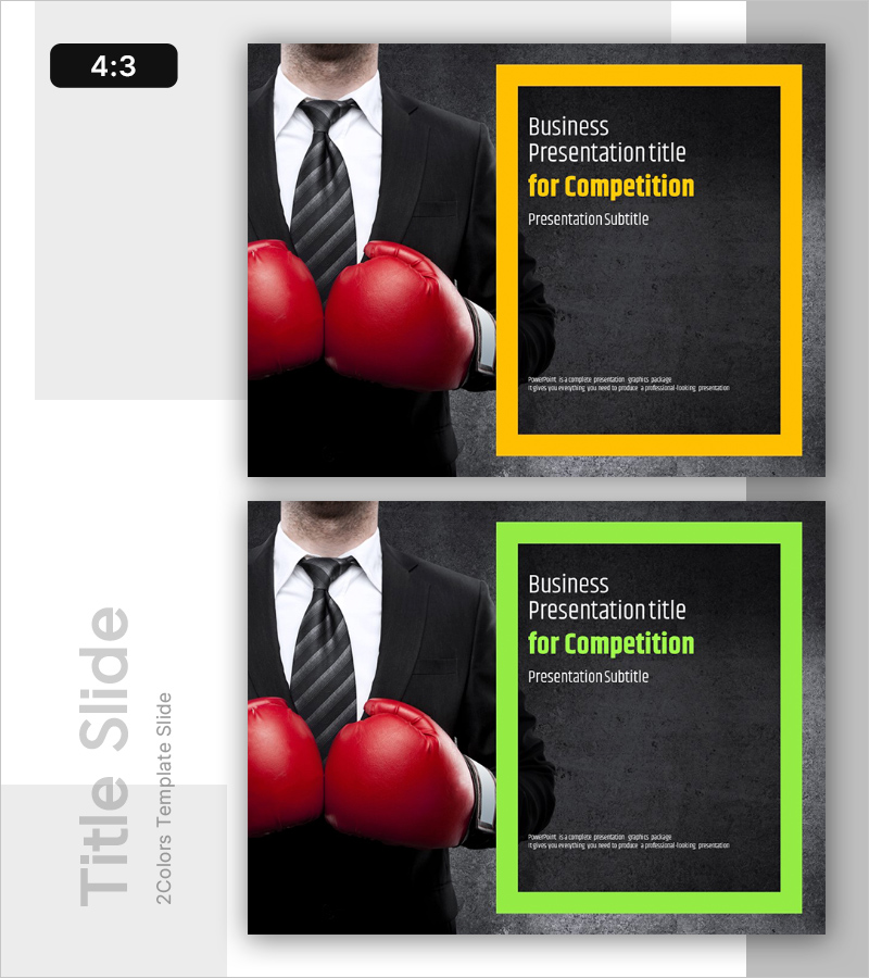 비즈니스 경쟁 템플릿 표지 – 승리의 시작