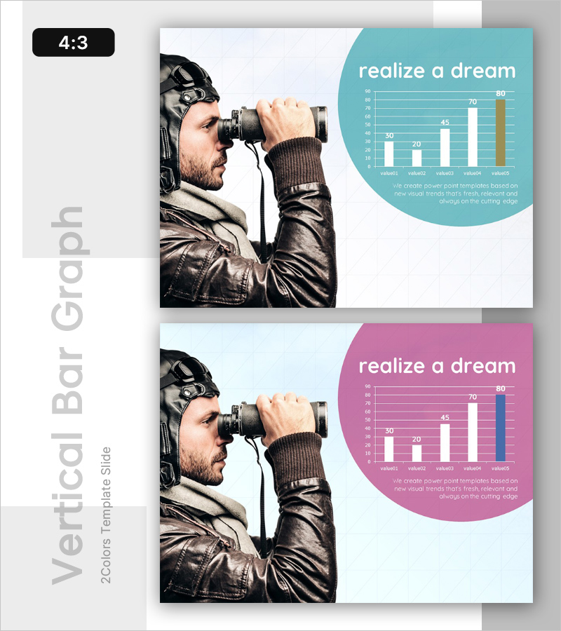 분석 결과를 시각화한 프레젠테이션 슬라이드 – 비전을 실현하다