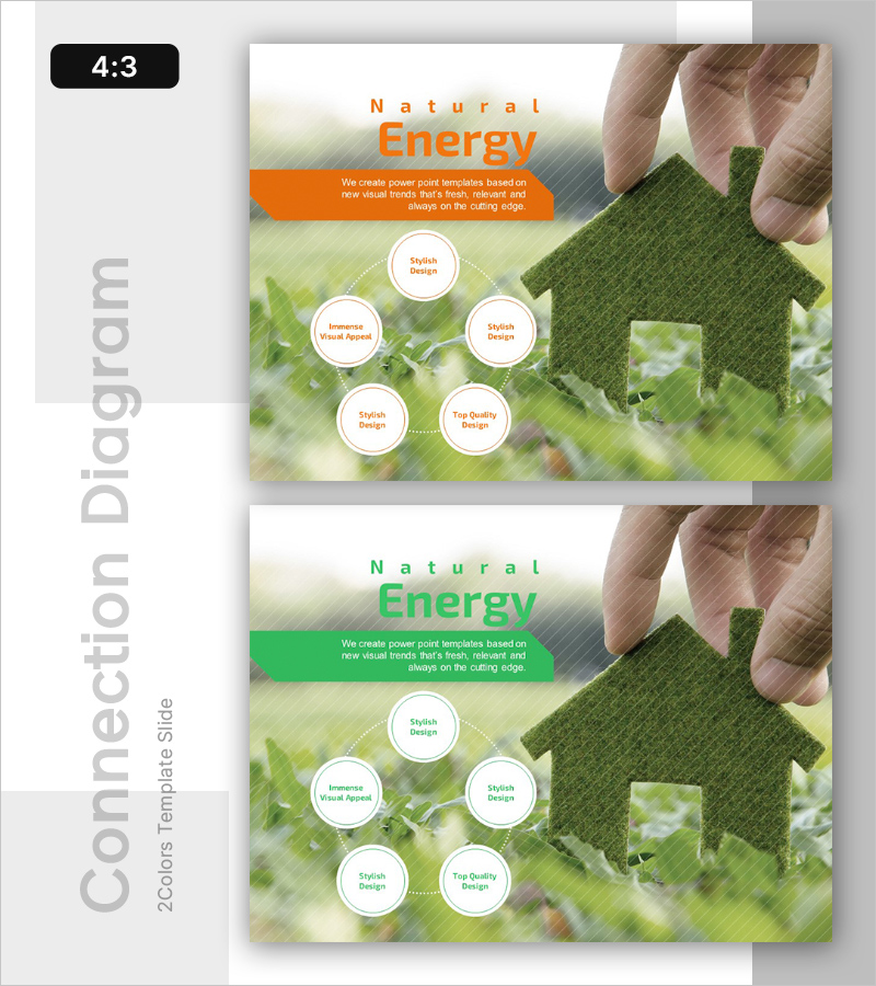 자연 에너지를 시각화한 다이어그램 – 제품 및 서비스 소개