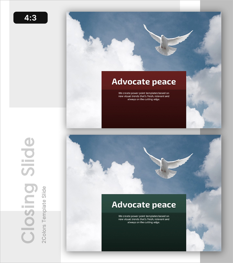 전쟁과 평화 템플릿 엔딩 표지