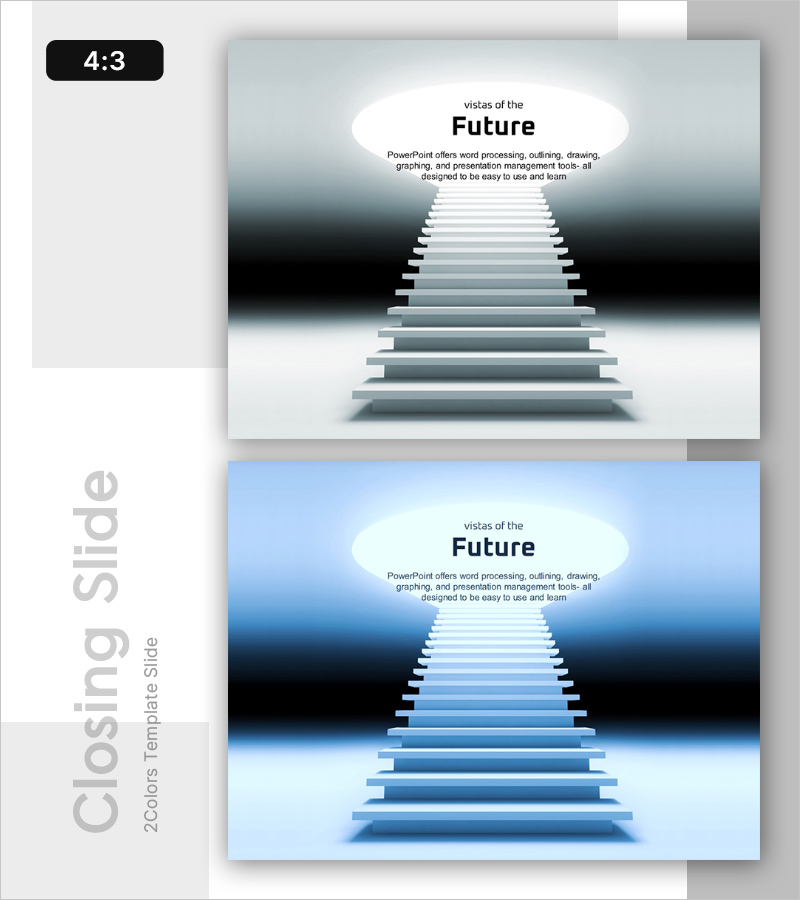 최첨단 미래 테마 템플릿 엔딩 표지