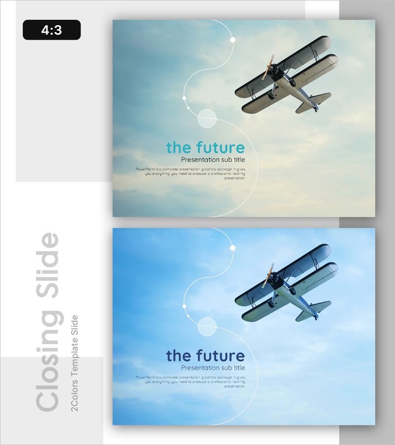 잠재력 템플릿 엔딩 표지 – 미래를 향한 비전