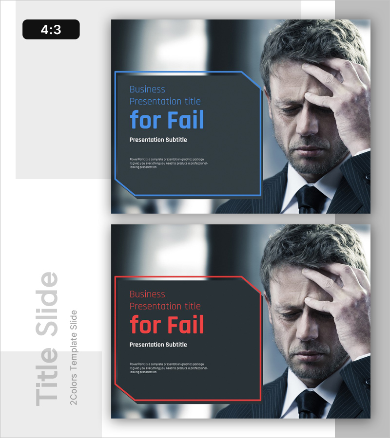 사업 실패 템플릿 표지 – 프레젠테이션의 시작