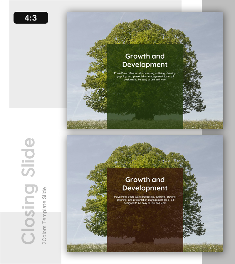 성장 템플릿 엔딩 표지