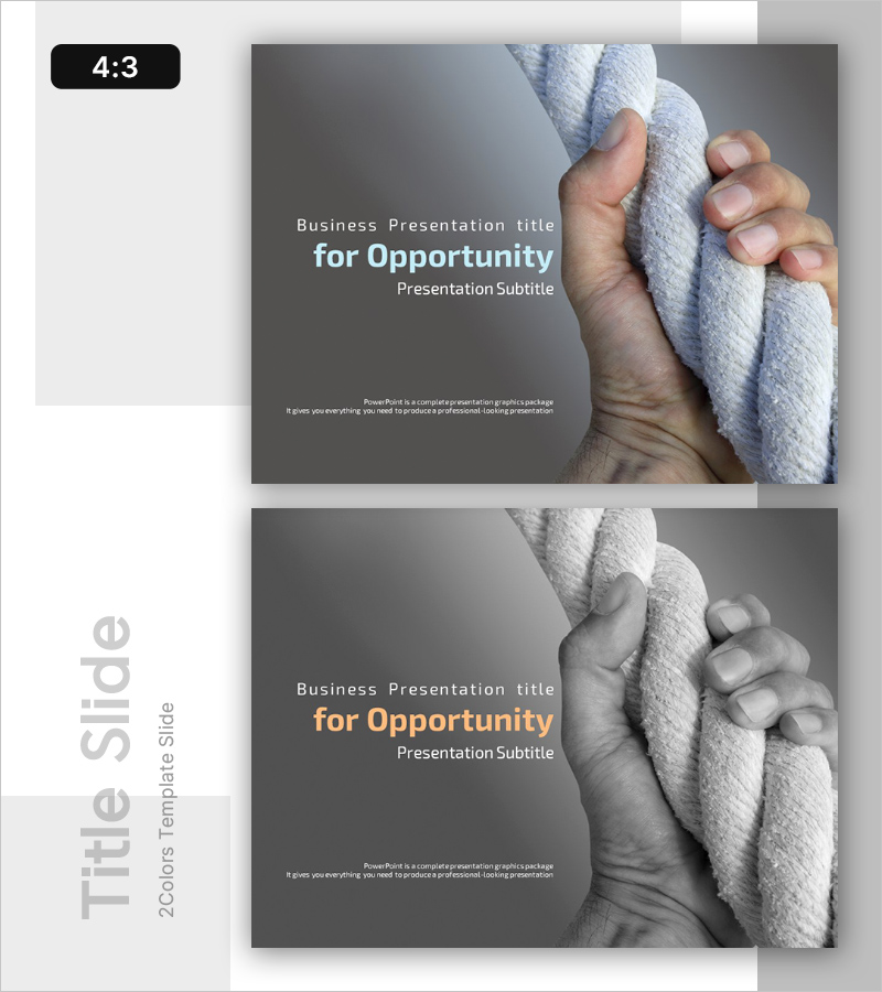 사업 성공을 위한 기회 템플릿 표지