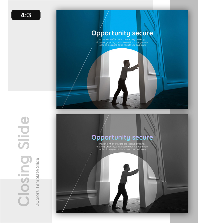 비즈니스 기회 템플릿 엔딩 표지