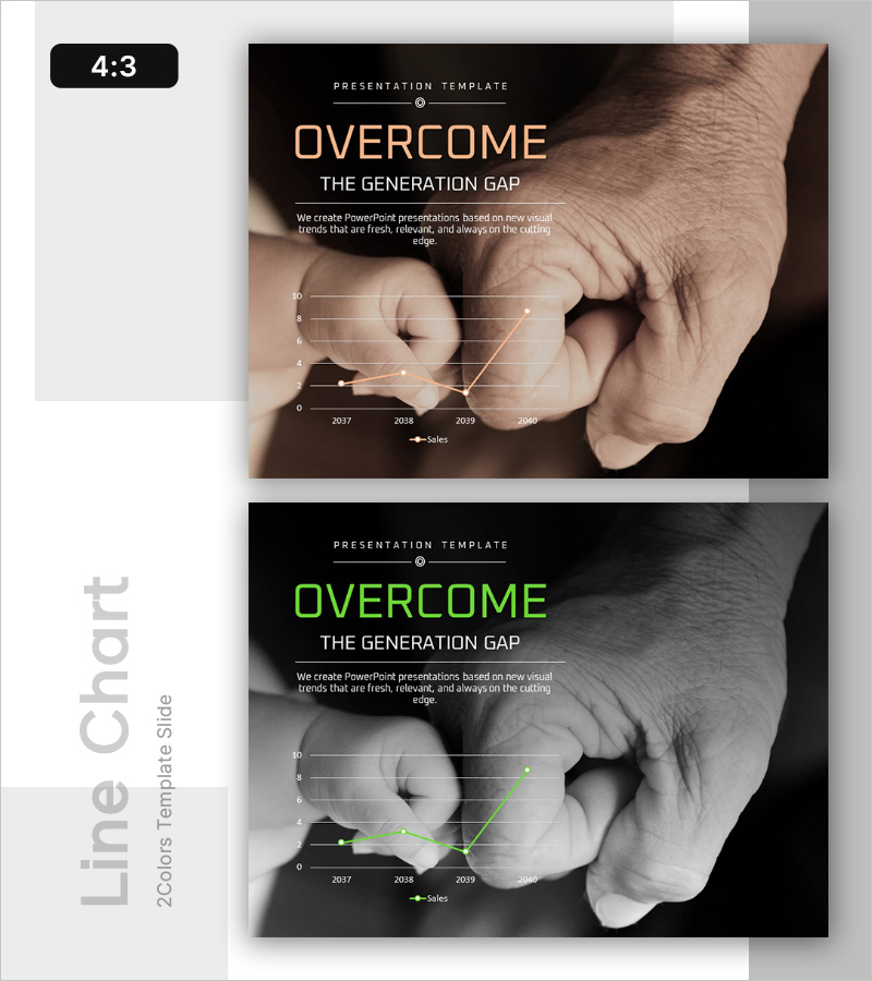 꺾은선 성장 그래프 – 시장 동향 분석