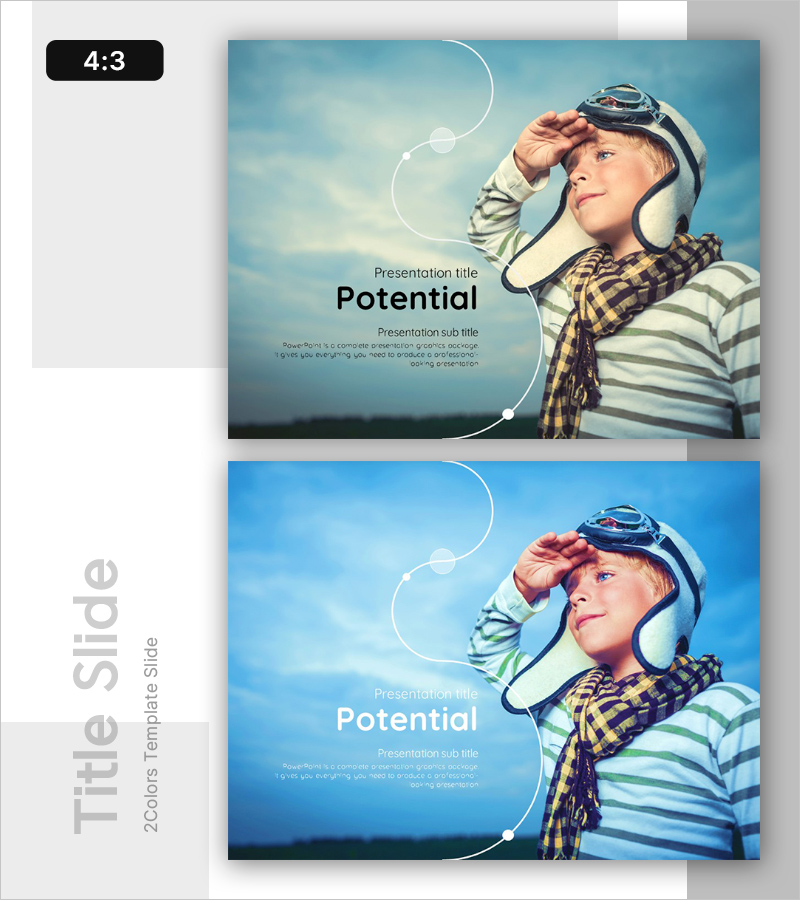 잠재력 템플릿 표지 – 전문적이고 감성적인 시작