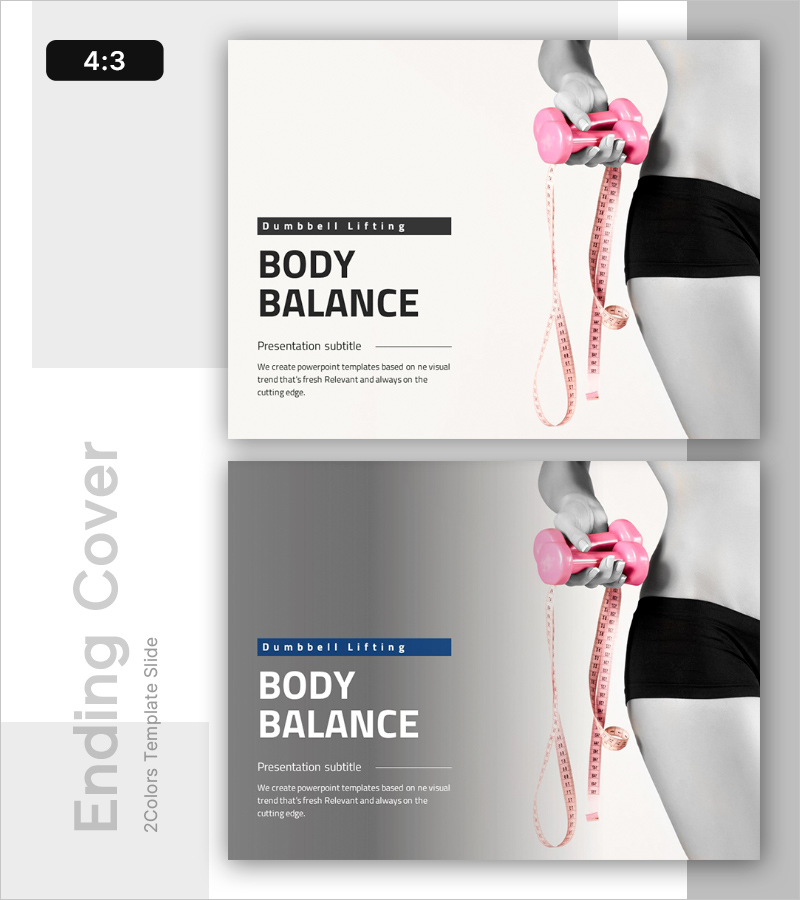 신체 균형을 위한 엔딩 표지 템플릿 – 비즈니스 성공을 위한 포인트