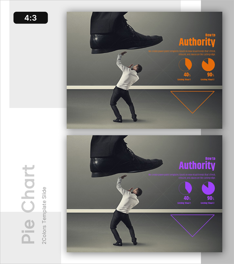 권위에 경의를 표하는 PPT 템플릿 – 인지도 상승과 영향력