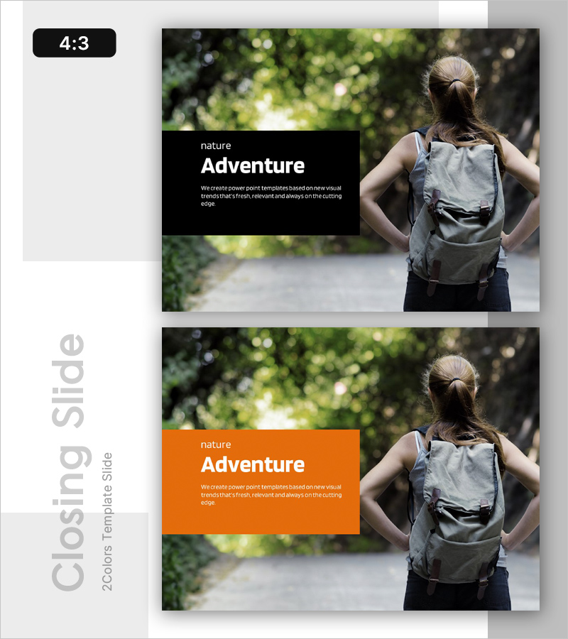 모험 템플릿 엔딩 표지 – 여정의 마무리