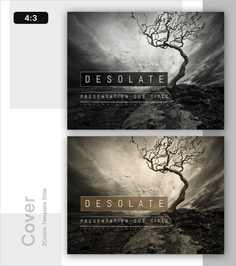 황량한 템플릿 표지 – 강렬한 비전