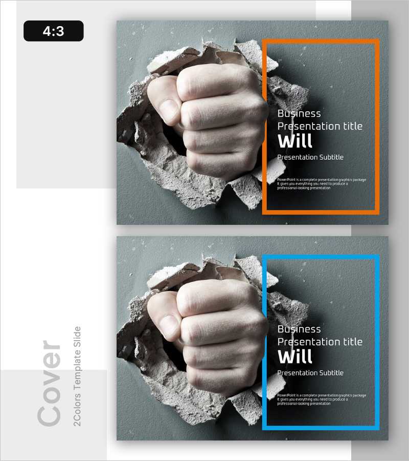 의지력 템플릿 표지 – 프레젠테이션의 시작